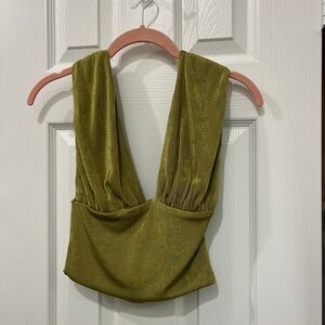 Et Clet green c neck sleeveless top